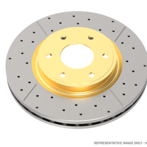 DBA 14-18 Volkswagen GTI (w/Perf Pkg 310mm Rotor Excl EPB) Rear Drill & Slot Street Series Rotor - Image 5