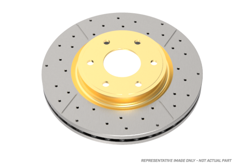 DBA 14-18 Volkswagen GTI (w/Perf Pkg 310mm Rotor Excl EPB) Rear Drill & Slot Street Series Rotor - Image 5