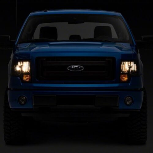 Raxiom for 2009-2014 Ford F-150 Axial OEM Style Rep Headlights- Chrome Housing- Smoked Lens - Image 9