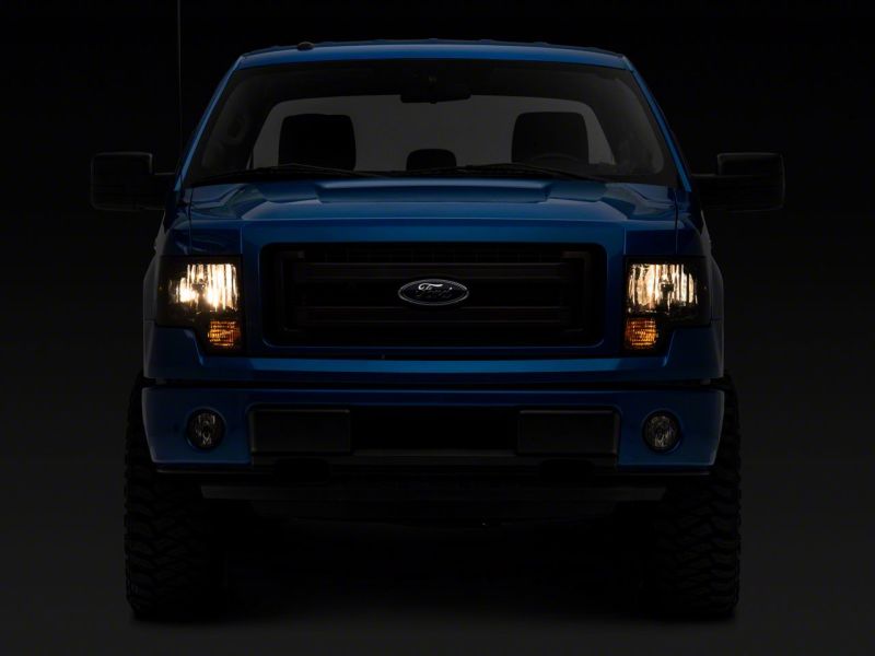 Raxiom for 2009-2014 Ford F-150 Axial OEM Style Rep Headlights- Chrome Housing- Smoked Lens - Image 9