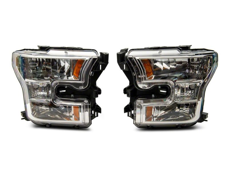 Raxiom for 2015-2017 Ford F-150 Axial OEM Style Rep Headlights- Chrome Housing (Clear Lens) - Image 2