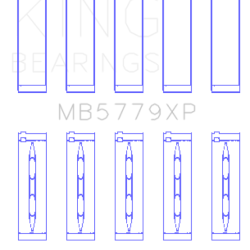 King Engine Bearings Audi CDaa/CDha/Chha/Chhb/Cjxa/Cjxb (Size +0.25mm) Main Bearing Set - Image 2