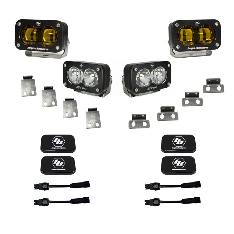 Baja Designs for 21+ Ford Raptor / 22+ Bronco S2 SAE Pro Fog Pocket Light Kit