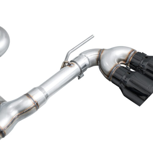 AWE Tuning Track Edition Quad Exhaust - Diamond Black Tips for MK8 Volkswagen Golf R 3in - Image 10