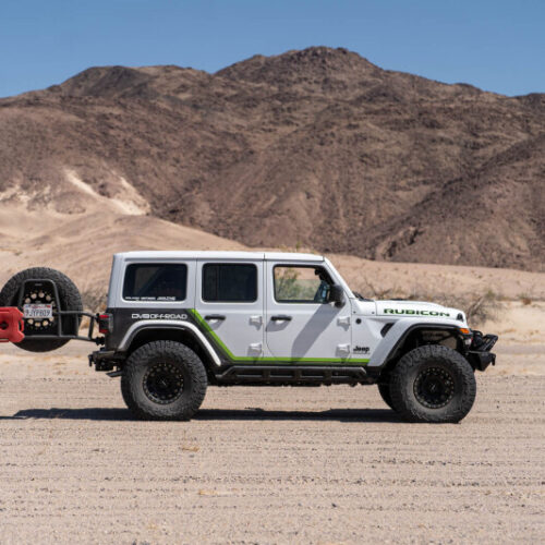 DV8 Offroad 18-25 Jeep Wrangler JL Body Mounted Tire Carrier - Image 7