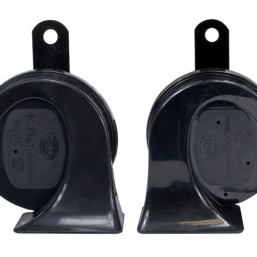 Hella Twin Trumpet Horn Kit 12V Universal - Black - Image 9