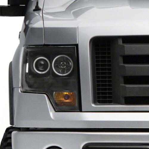 Raxiom for 2009-2014 Ford F-150 Super White LED Halo Projector Headlights- Black Housing (Clear Lens) - Image 6