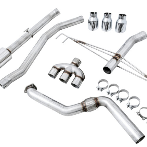 AWE Tuning Track Edition Exhaust w/Front Pipe & Triple Chrome Silver Tips for 2017+ Honda Civic Type R - Image 4