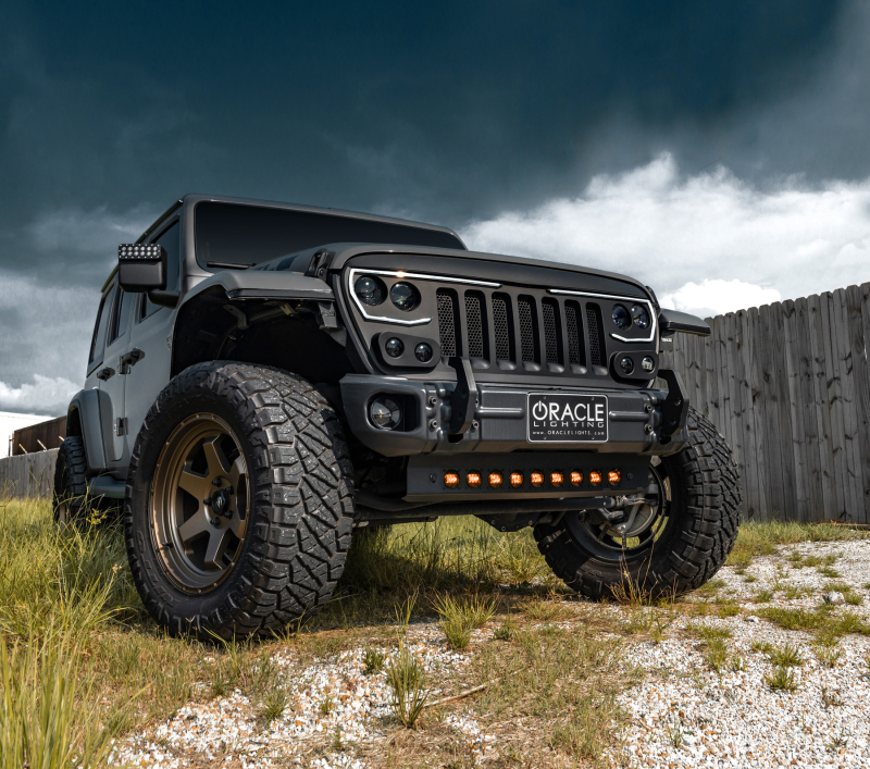 ORACLE Lighting 18-22 Jeep Wrangler JL Skid Plate w/ Integr LED Emitters - Amber - Image 7