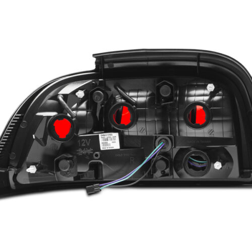Raxiom for 1996-1998 Ford Mustang Icon LED Tail Lights- Black Housing (Smoked Lens) - Image 3