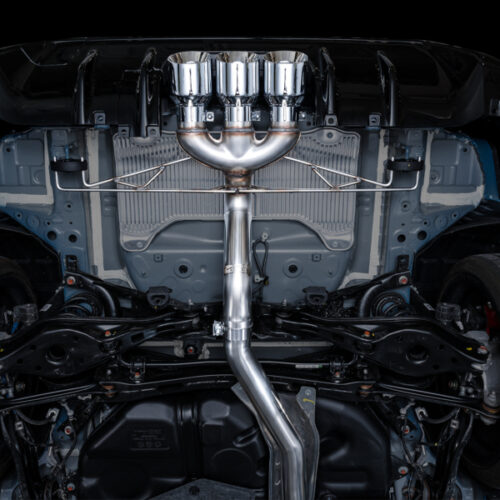 AWE Tuning Track Edition Exhaust w/ Triple Chrome Silver Tips for 2023 Honda Civic Type R FL5 - Image 3