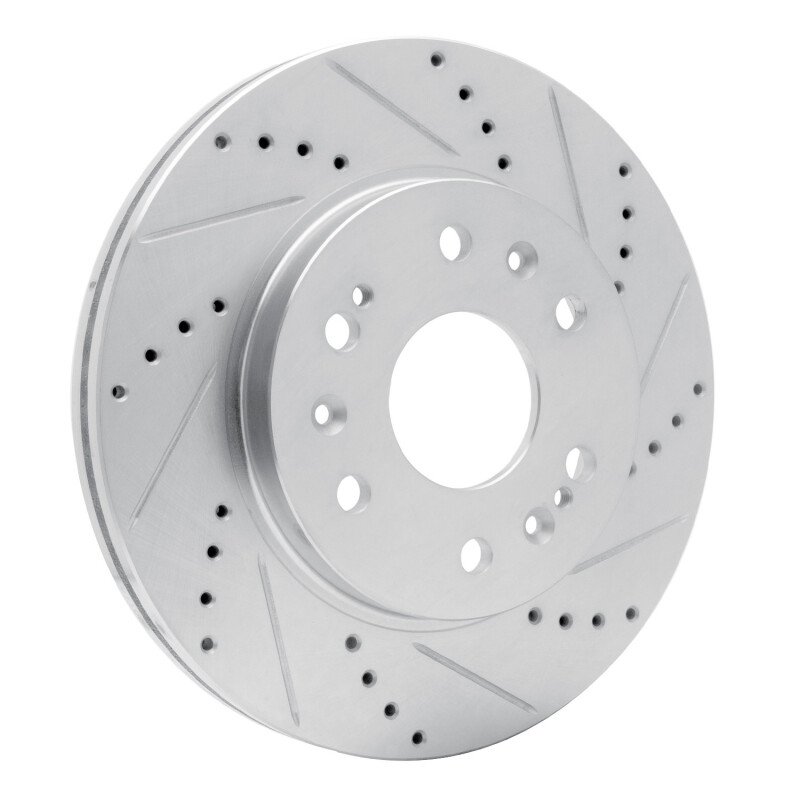 DFC 05-20 Cadillac Escalade EXT Front Right Drilled & Slotted Silver Brake Rotor - Image 2