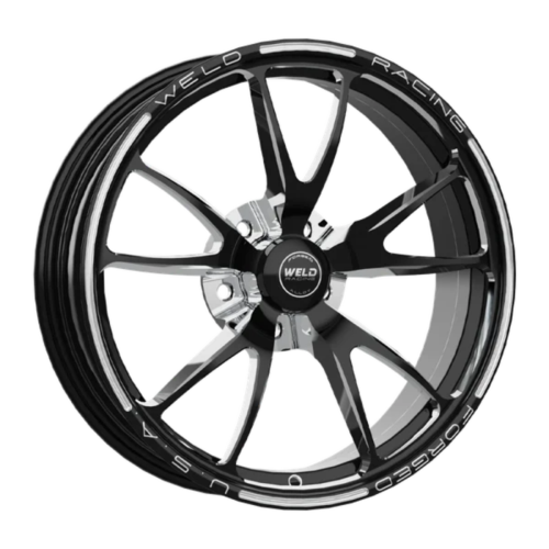 Weld Full Throttle 1-Piece 15x3.5 / Strange Spindle / 1.75in BS Gloss Black Milled Wheel - Non-BL