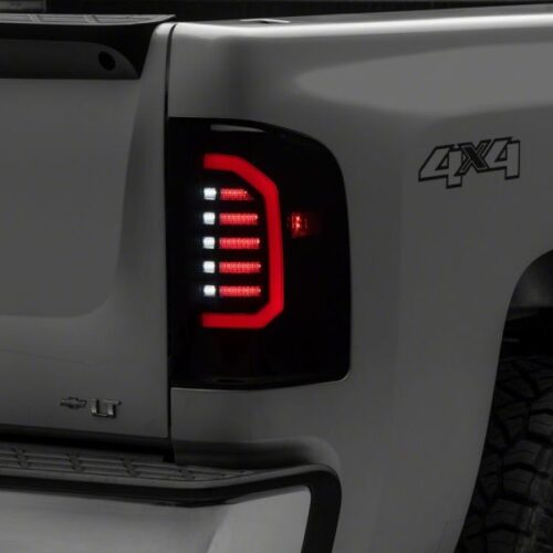 Raxiom for 2007-2014 Chevrolet Silverado 1500 Axial Series LED Tail Lights- Black Housing (Smoked Lens) - Image 6