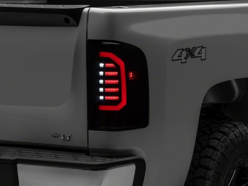 Raxiom for 2007-2014 Chevrolet Silverado 1500 Axial Series LED Tail Lights- Black Housing (Smoked Lens) - Image 6
