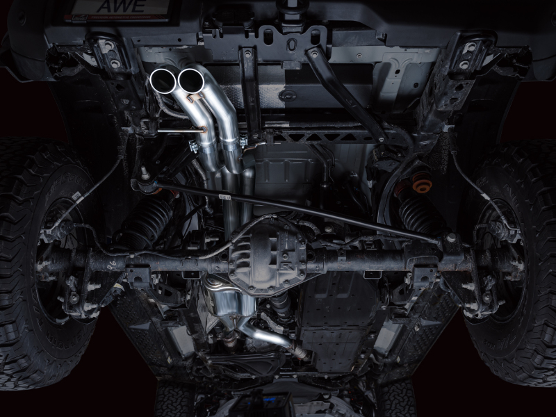 AWE Tuning Cat-Back SwitchPath Exhaust (No Tips) for 22-24 Ford Bronco Raptor 4WD Dual BashGuards - Image 10
