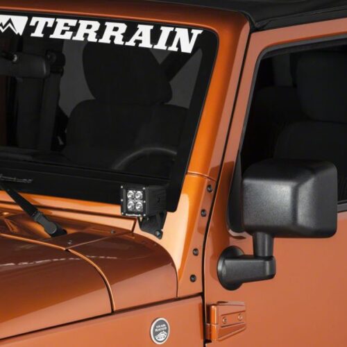 Alternative view of Raxiom for 2007-2018 Jeep Wrangler JK Windshield Mounted Light Brackets