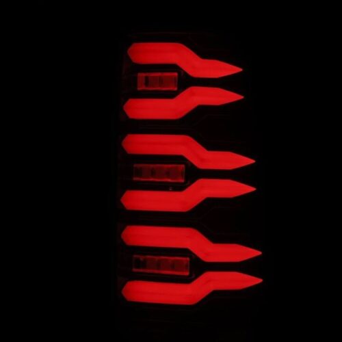 AlphaRex 99-06 Chevrolet Silverado/99-06 GMC Sierra LUXX-Series LED Tail Lights - Black/Red - Image 6