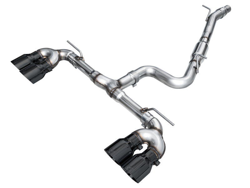 AWE Tuning Track Edition Quad Exhaust - Diamond Black Tips for MK8 Volkswagen Golf R 3in