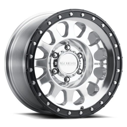 Method MR315 17x8.5 0mm Offset 6x135 87mm CB Polished Wheel - Gloss Black Lip