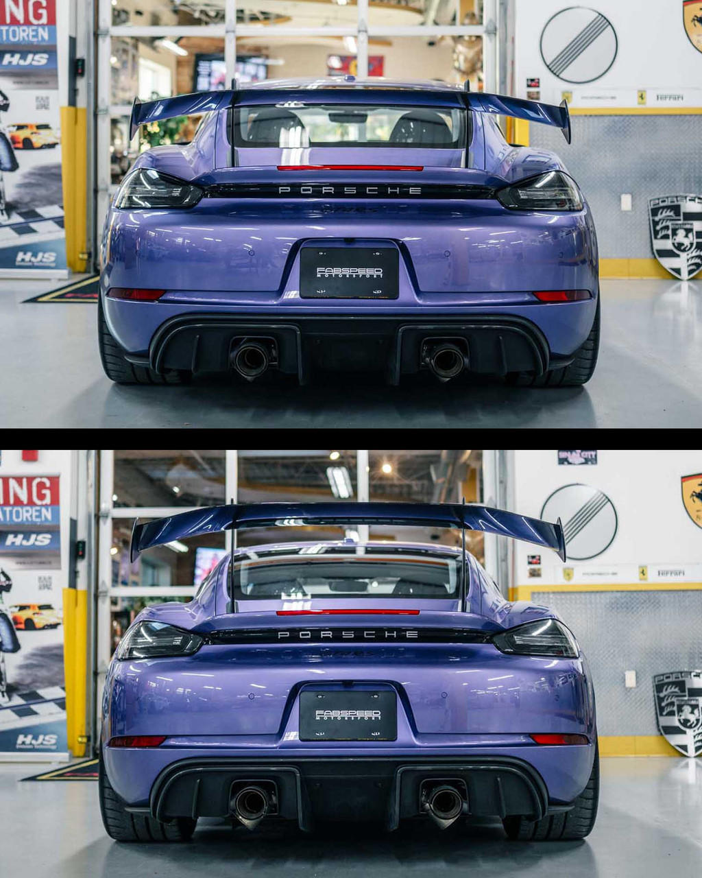 Fabspeed Porsche 718 GT4 RS CUP Car Style Wing Risers (2022+) - Image 14