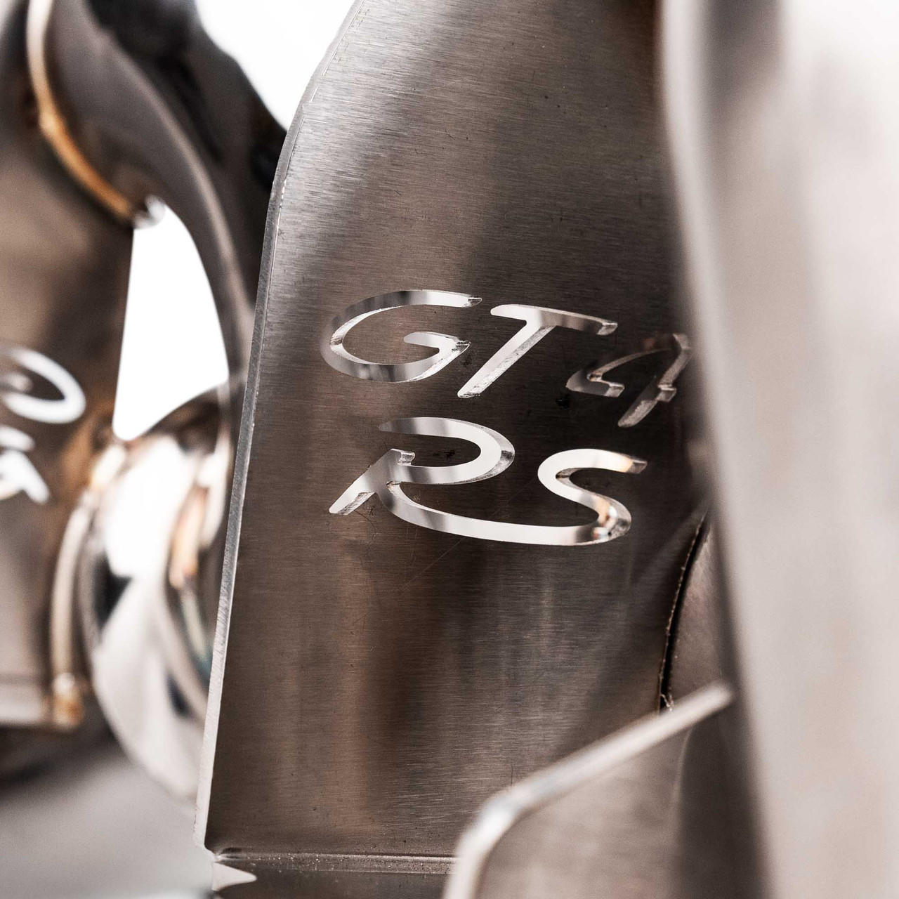 Fabspeed Porsche 718 GT4 RS Valved X-Pipe Cat-Back Exhaust System (2022+) - Brushed Stainless Single Wall Tips - Image 8