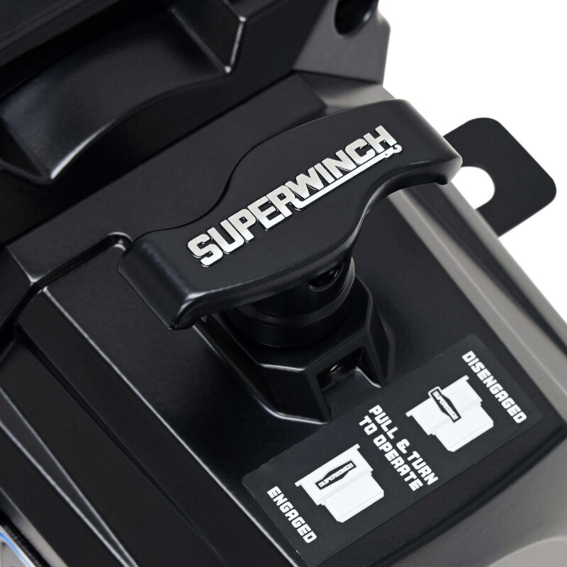Superwinch 10000 LBS 12V DC 3/8in x 80ft Synthetic Rope SX10SR Winch - Semi Gloss Black - Image 2