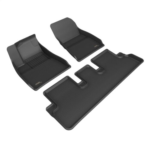 3D MAXpider 2024 Tesla Model 3 Kagu 1st & 2nd Row Floormat - Black - Image 5