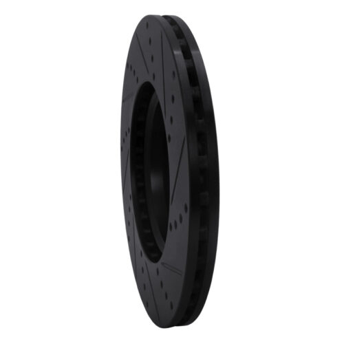 R1 Concepts for 08-25 Audi A4 (Mexico) Front Left Drilled & Slotted Black Brake Rotor - Image 4