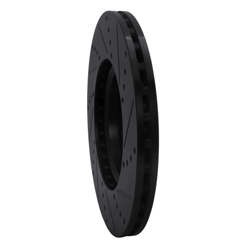 R1 Concepts for 08-25 Audi A4 (Mexico) Front Left Drilled & Slotted Black Brake Rotor - Image 4