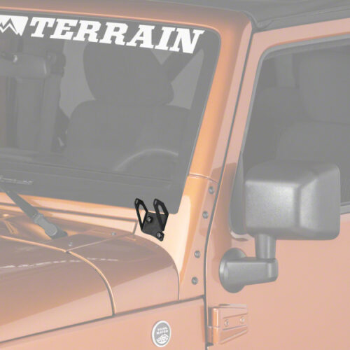 Raxiom for 2007-2018 Jeep Wrangler JK Windshield Mounted Light Brackets