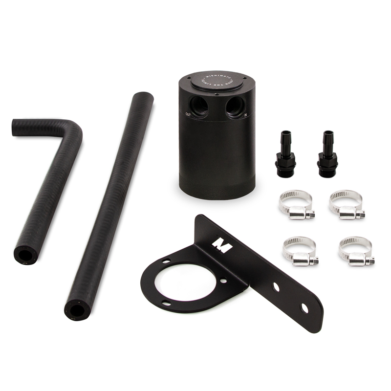 Mishimoto Baffled Oil Catch Can Kit - Black (PCV Side) for 2016+ Honda Civic 1.5L Turbo