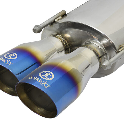 aFe Power Takeda 16-17 Lexus RC 200T 2.0L (t) 2in. SS Axle-Back Exhaust System w/Polished Blue Tips - Image 4