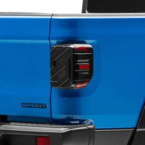 Raxiom for 2020-2023 Jeep Gladiator JT Axial Series LED Tail Lights- Black Housing (Smoked Lens) - Image 7