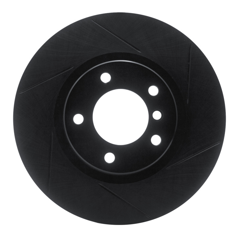 R1 Concepts for 95-99 BMW M3 E36 Left Front Slotted Black Brake Rotor - Image 2