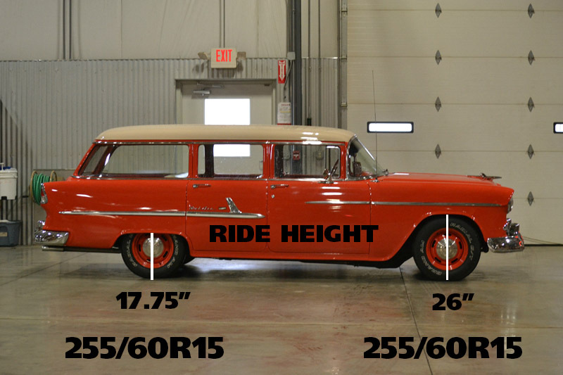 Ridetech 55-57 Chevrolet Wagon Composite Leaf Springs w/ HQ Shock Kit - 2in Drop - Image 2