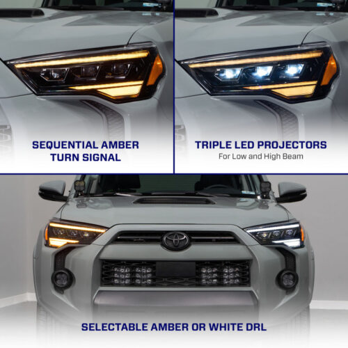 Form Lighting 2014-2024 Toyota 4Runner Sequential LED Projector Headlights (Pair) - Image 3