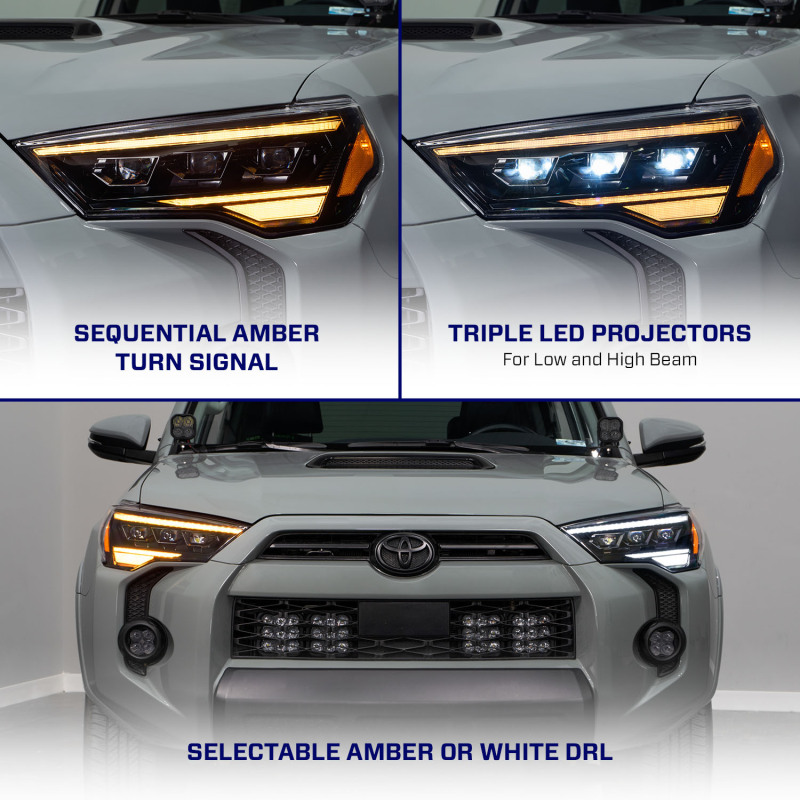 Form Lighting 2014-2024 Toyota 4Runner Sequential LED Projector Headlights (Pair) - Image 3