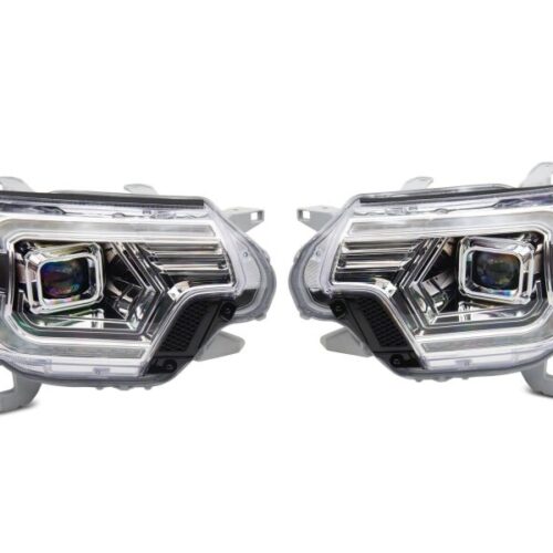Raxiom for 2012-2015 Toyota Tacoma Axial Series Switchback Projector Headlights- Chrome- Clear Lens - Image 6