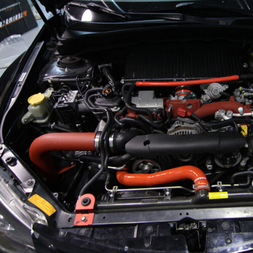 Mishimoto Cold Air Intake Kit - Wrinkle Red for 08+ Subaru WRX/STi Performance - Image 4