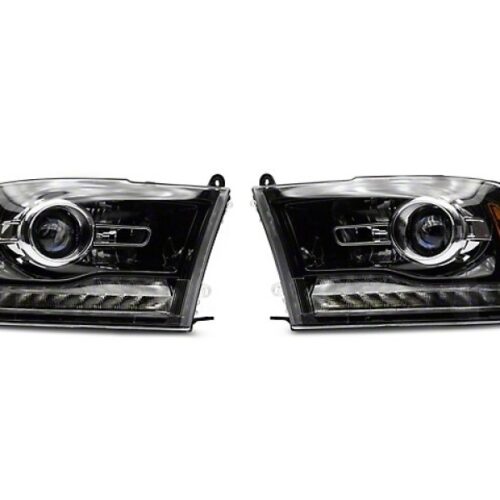 Alternative view of Raxiom for 2009-2018 Dodge RAM 1500 LED Halo Headlights w/Switchback Turn Signals- Blk Housing (Clear Lens)