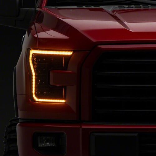 Raxiom for 2015-2017 Ford F-150 CXR Series LED Headlights- Black Housing- Clear Lens - Image 2