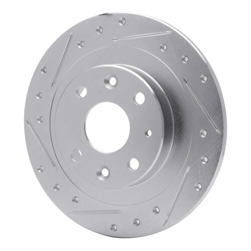 Alternative view of R1 Concepts for 90-03 Ford Escort Rear Left Drilled & Slotted Silver Brake Rotor