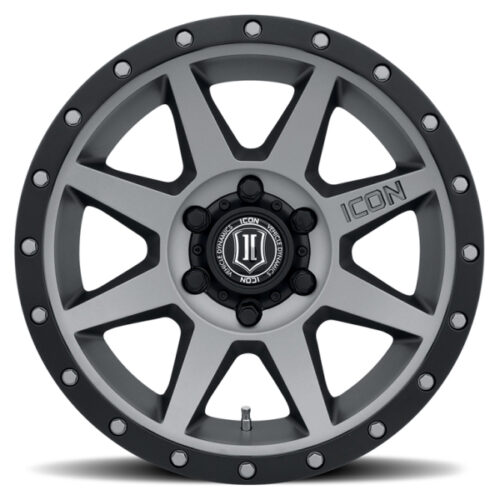 Alternative view of ICON Rebound 17x8.5 6x5.5 25mm Offset 5.75in BS 95.1mm Bore Titanium Wheel