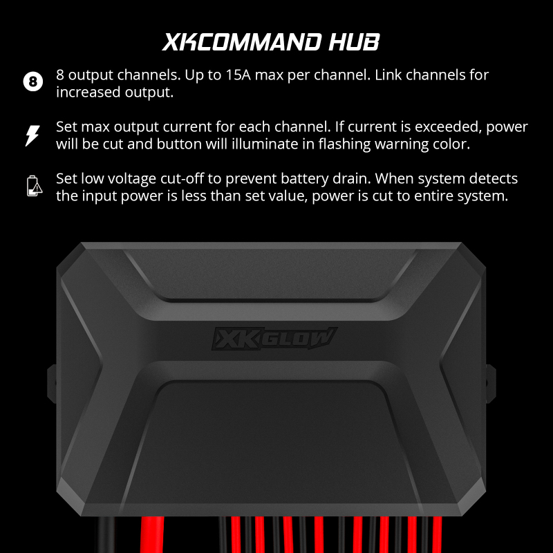 XKGlow XKcommand Bluetooth Switch Panel for Lights 12V Accessory Offroad