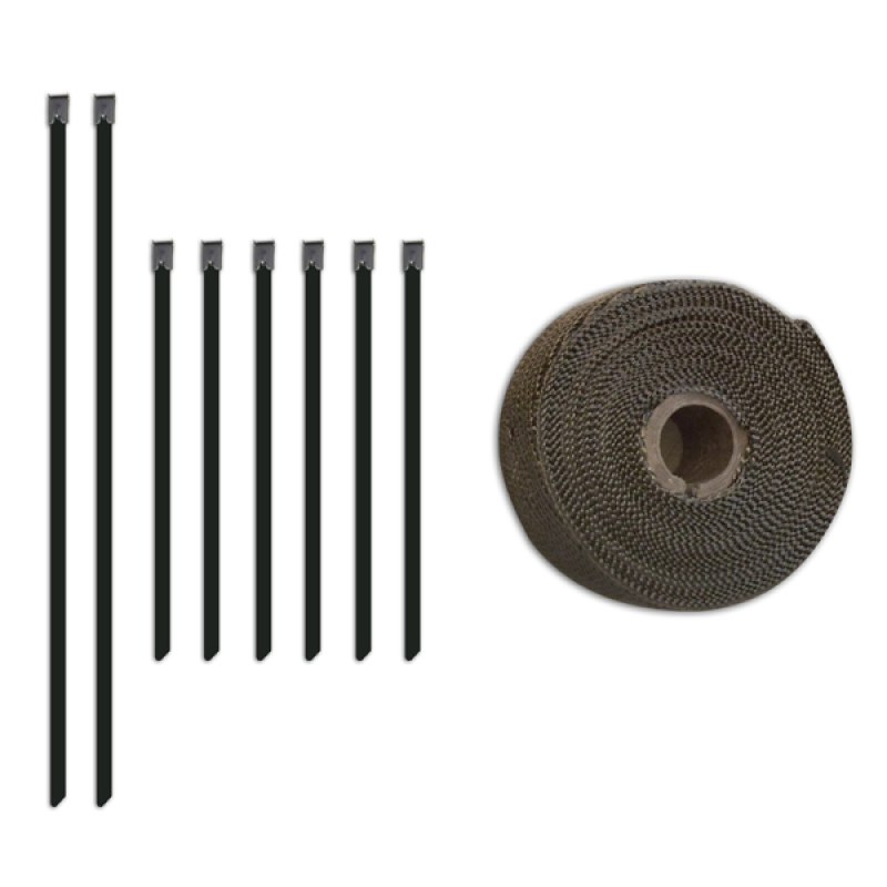 Mishimoto 2 inch x 35 feet Heat Wrap with Stainless Locking Tie Set - Image 2