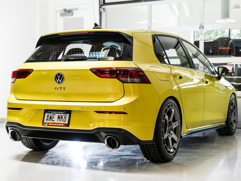 AWE Tuning Touring Edition Exhaust - Chrome Silver Tips for 2022 VW GTI MK8 - Image 5