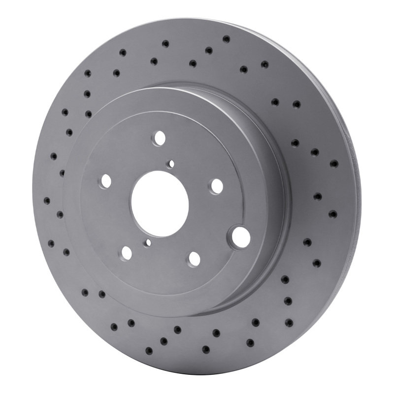DFC 18-21 Subaru WRX STI Rear Drilled Hi-Carbon Alloy Geomet Coated Rotor - Image 2