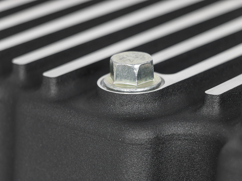 aFe Power Pro Series Engine Oil Pan Black w/Machined Fins; 11-16 Ford Powerstroke V8-6.7L (td) - Image 8
