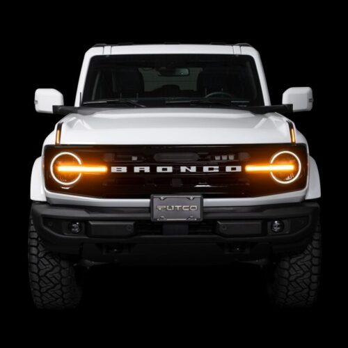 Alternative view of Putco 22-24 Ford Bronco Luminix DRL LED Light Hood Limb Riser (Factory Hood Side Hinge Replacements)
